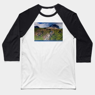 Nordfjord Waterfalls and Mountains, Norway Baseball T-Shirt